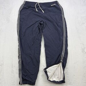 Vintage Abercrombie Fitch Pants Mens Large Navy Track Joggers Nylon Y2K Striped